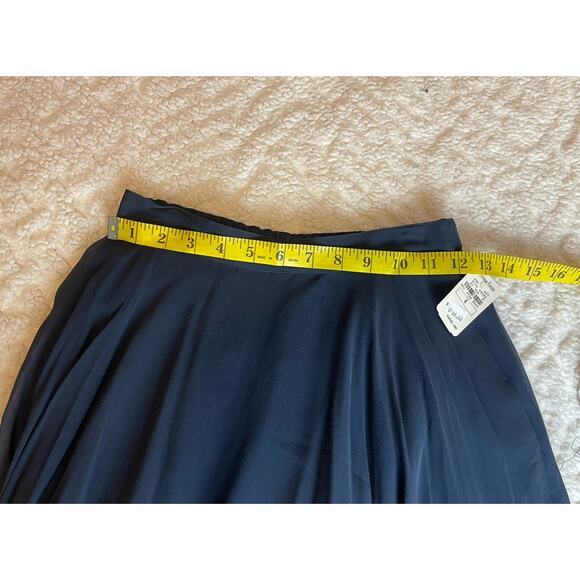 New With Tags BlackTie Neiman Marcus Formal Silk Long Full Navy Skirt Size 4 - Picture 7 of 13